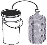 Once bubbling in the airlock has stopped (3 - 4 days) transfer wort to a sanitized 5 gallon carboy and install airlock.